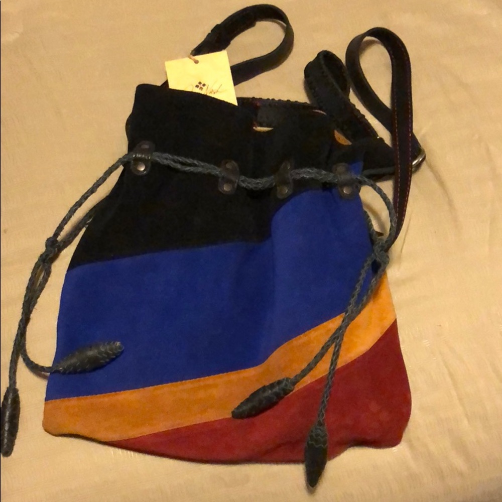 Patricia Nash Suede Drawstring Crossbody